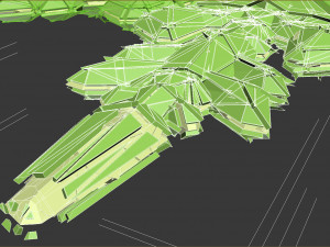 snowflake growth animated and obj sequence Model 3D