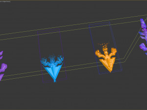 snowflake growth animated and obj sequence Model 3D