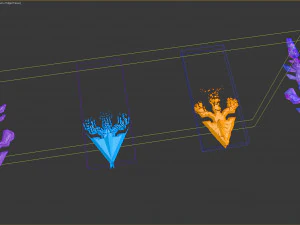 snowflake growth animated and obj sequence 3D Model