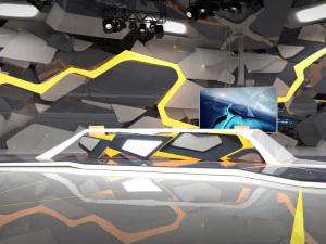 studio televisivo virtuale 13 Modello 3D