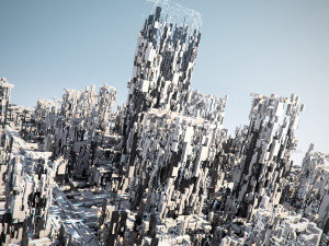 greeble city Modello 3D