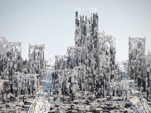 greeble city 3D Model
