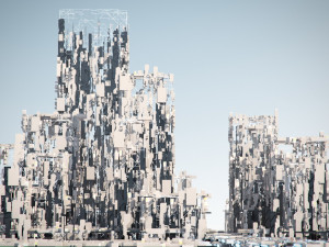 greeble city Modello 3D
