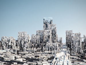 greeble city Modello 3D