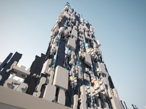 greeble city Modello 3D