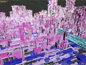 greeble city Modello 3D