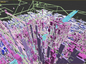 greeble city Modello 3D