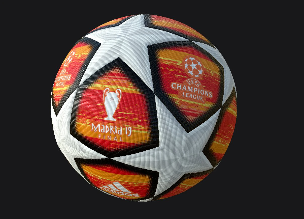 ball champions league 2019 pbr 3D Model .c4d .max .obj .3ds .fbx .stl .blend 