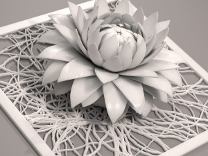 aster flower decor element stl 3D Print Model