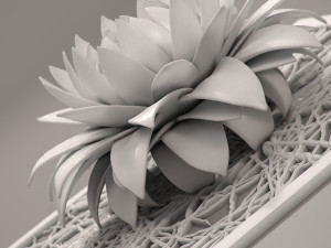 aster flower decor element stl Modello di stampa 3D