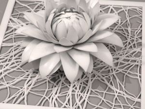 aster flower decor element stl Modello di stampa 3D