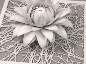 翠菊花装饰元素stl 3D 打印模型