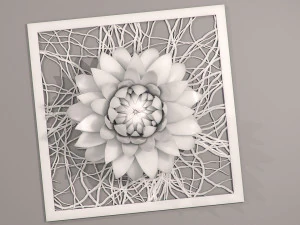 翠菊花装饰元素stl 3D 打印模型