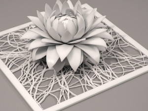 aster flower decor element stl Modello di stampa 3D