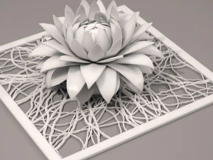 翠菊花装饰元素stl 3D 打印模型