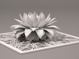 aster flower decor element stl Modello di stampa 3D