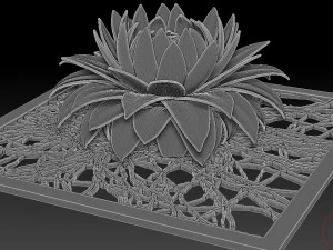 翠菊花装饰元素stl 3D 打印模型