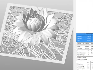 翠菊花装饰元素stl 3D 打印模型