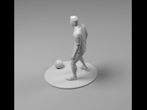 footballer 03 prepare to footstrike 01 stl Model do druku 3D
