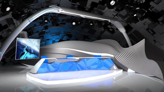 virtual broadcast studio 14 Modelo 3D .c4d .max .obj .3ds .fbx .stl .blend 
