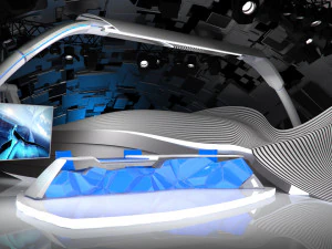 virtuelles Sendestudio 14 3D Modell