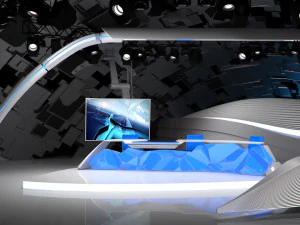 studio siaran virtual 14 Model 3D