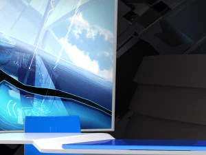 studio siaran virtual 14 Model 3D