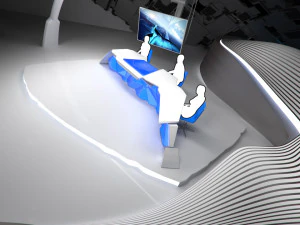 studio siaran virtual 14 Model 3D