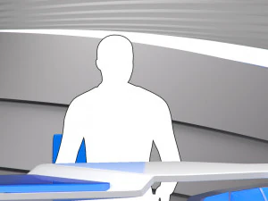 studio siaran virtual 14 Model 3D