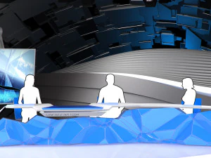 studio siaran virtual 14 Model 3D