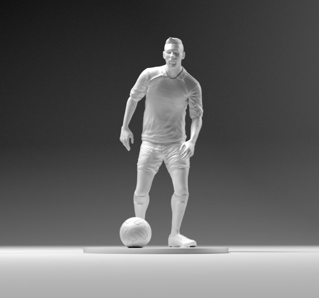 footballer 03 prepare to footstrike 02 stl Model do druku 3D .c4d .max .obj .3ds .fbx .stl .blend 