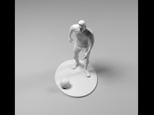 footballer 03 prepare to footstrike 02 stl Model do druku 3D