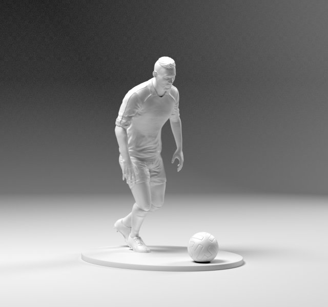 footballer 03 prepare to footstrike 03 stl Modello di stampa 3D .c4d .max .obj .3ds .fbx .stl .blend 