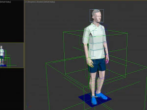 footballer edged 2 rigged pbr low-poly 3D Model