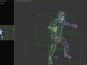 footballer edged 2 rigged pbr low-poly 3D Model