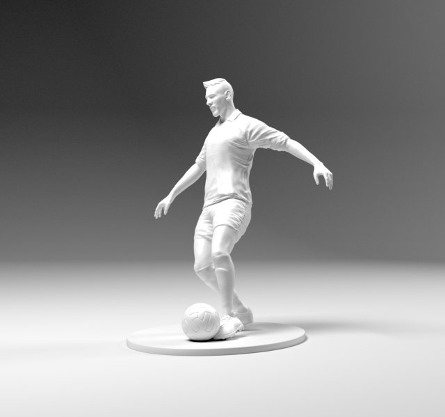 footballer 03 footstrike 01 stl 3D Print Model .c4d .max .obj .3ds .fbx .stl .blend 
