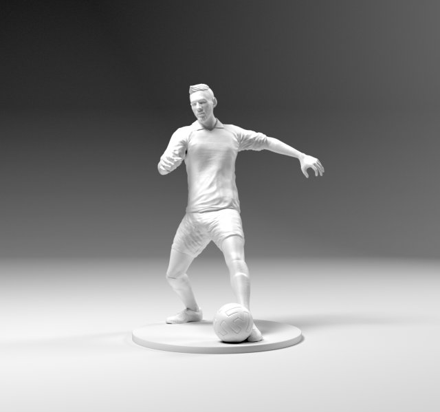 footballer 03 footstrike 02 stl 3D Принт Модель .c4d .max .obj .3ds .fbx .stl .blend 