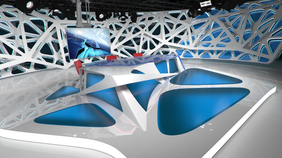 virtual broadcast studio 16 3D Model .c4d .max .obj .3ds .fbx .stl .blend