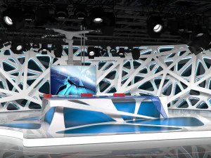 virtual broadcast studio 16 3D Model