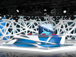 virtual broadcast studio 16 3D Model