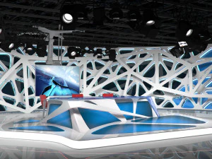 virtual broadcast studio 16 3D Model