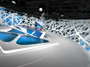 virtual broadcast studio 16 3D Model