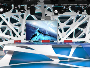 virtual broadcast studio 16 3D Model