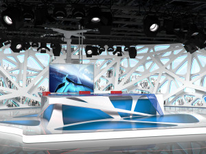 virtual broadcast studio 16 3Dモデル