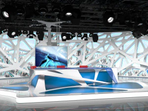 virtual broadcast studio 16 3D Model