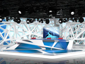 virtual broadcast studio 16 3D Model