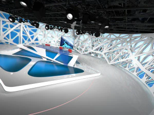 virtual broadcast studio 16 3D Model