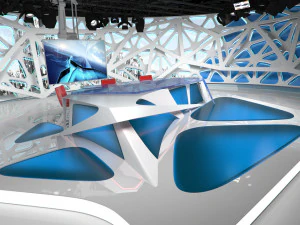 virtual broadcast studio 16 3D Model