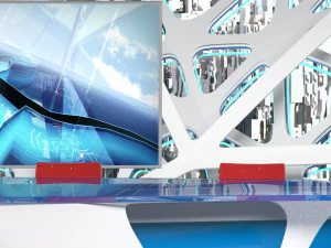 virtual broadcast studio 16 3D Model