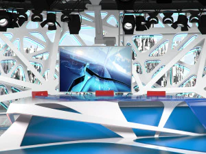 virtual broadcast studio 16 3D Model